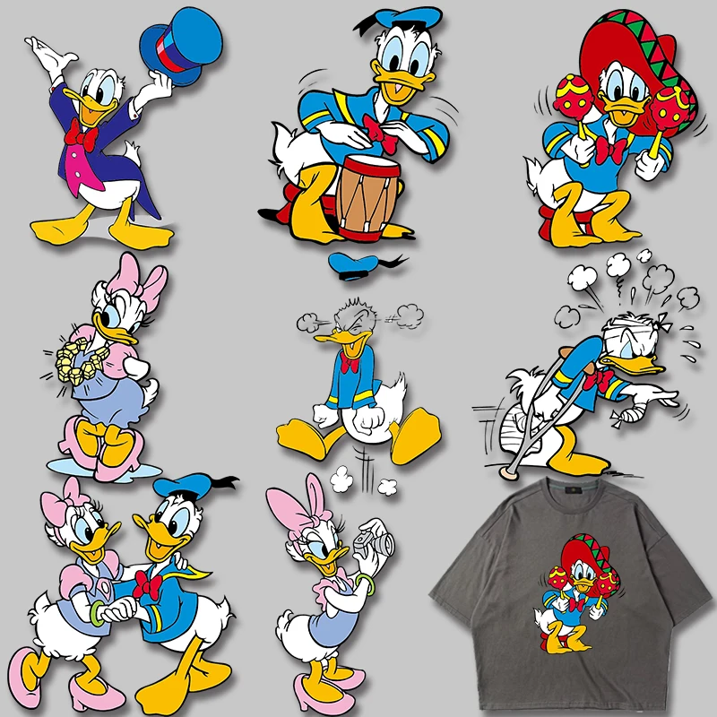 Аппликации Дональд Дак Disney сделай сам термоклейкие нашивки для детей одежда