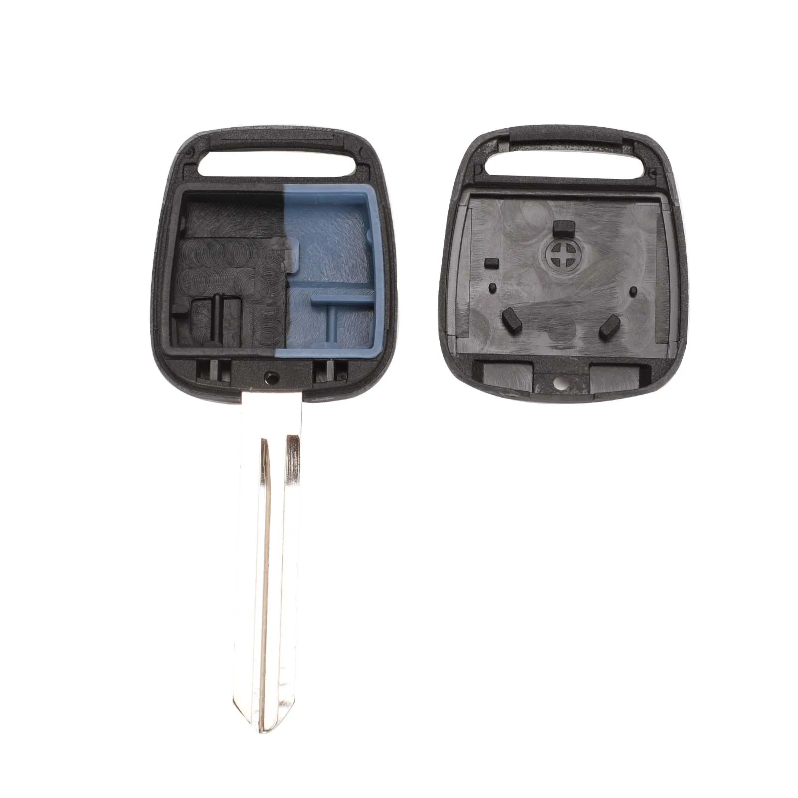 

Kutery Remote Car Key Shell For Nissan Bluebird 2Buttons With Uncut Key Blade Blank Key Cover Fob Case Replacement