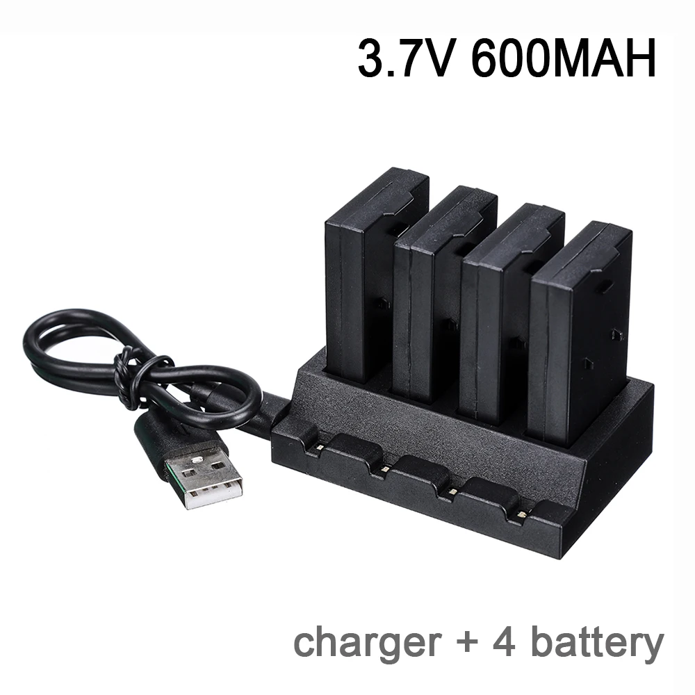 Limskey 4 в 1 шт 3 7 v 600mAh литий-полимерный Батарея комплект с быстрым Порты и разъёмы