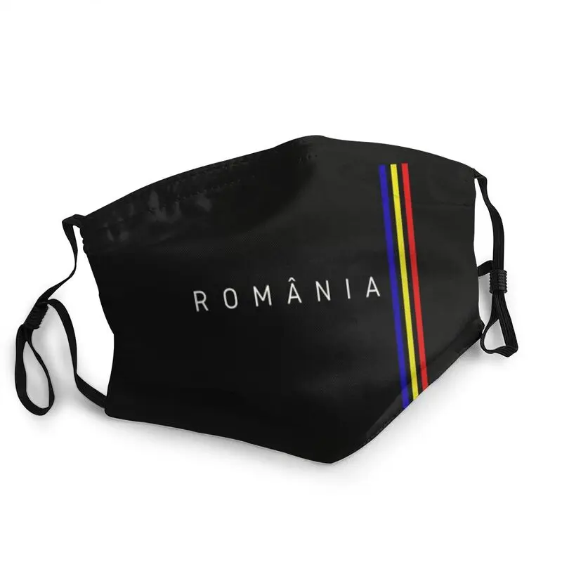 

Romania Flag Adjustable Mouth Face Mask Adult Mask Dustproof Protection Cover Respirator Muffle