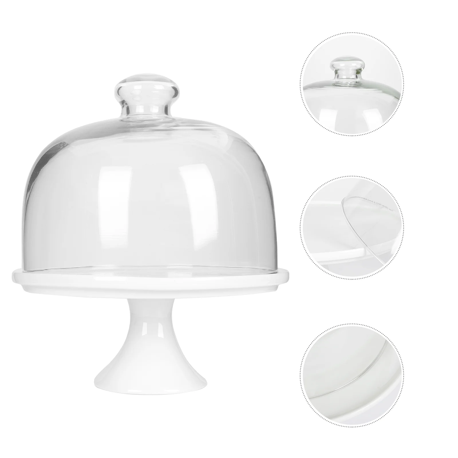 

1 Набор керамическая тарелка для десертов с прозрачной крышкой тарелка для фруктов пищевой контейнер