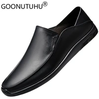 mens shoes casual genuine leather loafers male classics brown black slip on shoe man comfortable platform driving shoes for men
