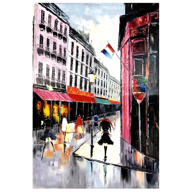 KOWELL 100% ручная роспись Абстрактная уличная картина маслом на холсте искусство