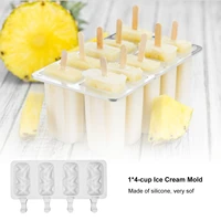 ice cream mold ice cream household silica gel abrasive with cover cartoon homemade popsicle diy popsicle mold