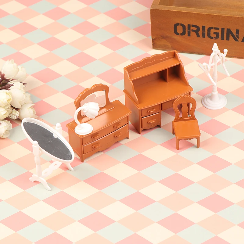 Новый Винтажный миниатюрный набор мебели для спальни комод стол зеркало мебель