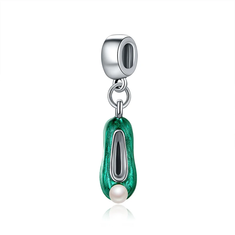 TinkerBell Shoe Новое оригинальное эмалевое платье принцессы из сплава с бусинами, подвеска с Минни Микки, браслет Пандора, браслет, сделай сам, Женские Ювелирные изделия - Цвет: TinkerBell Shoe