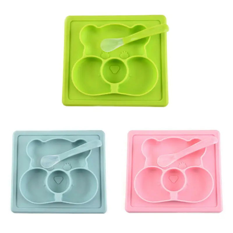 Детская Силиконовая подложка присоски для детей поднос кормления младенцев