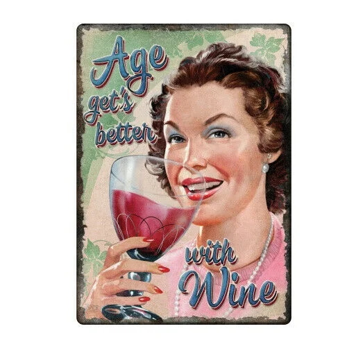 

Rivers Edge Products Tin Sign Age Gets Better Size Lron Painting 20x30cm 30x40cm