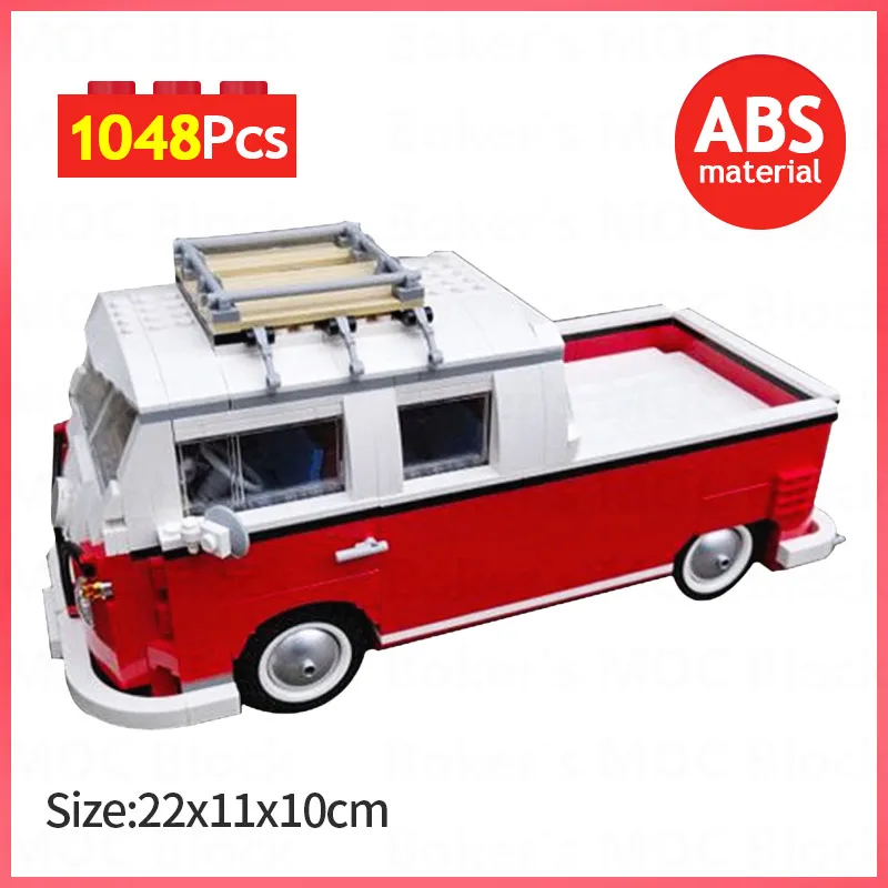 

City High-tech Car T1 Doka Camper Van Model Building Blocks Compatible MOC Classic Cargo Truck Vehicle Bricks DIY Toys Kids Gift