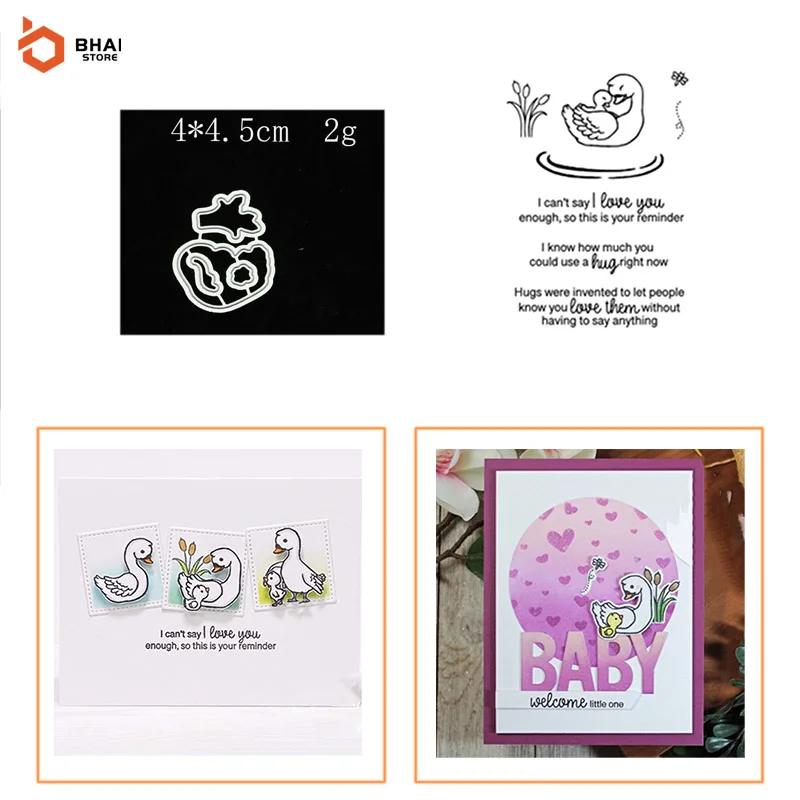 

Little Duck Metal Cutting Dies and Stamps DIY Scrapbook Photo Album Decorative Embossing Paper Cards 2021 New