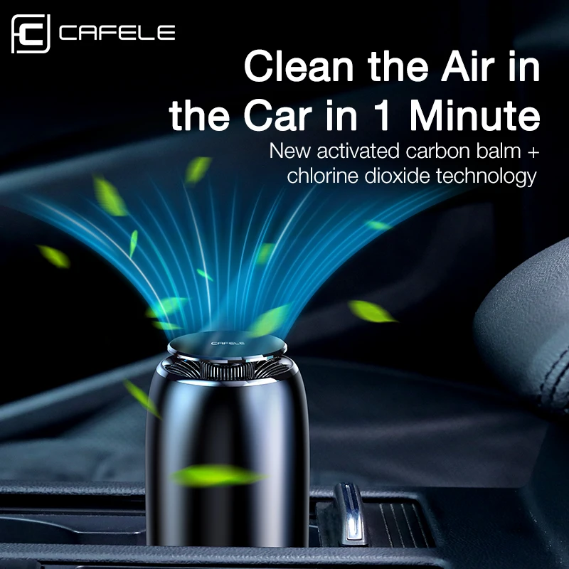 Cafele Car Air Freshener Aromatherapy Purifier Diffuser Essential Wireless Perfume Metal Auto Fragrance |