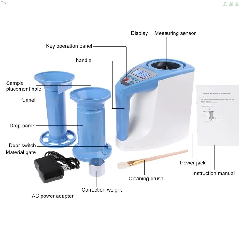 

LDS-1G Grain Moisture Analyzer Humidity Meter Corn Rice Wheat Moisture Tester