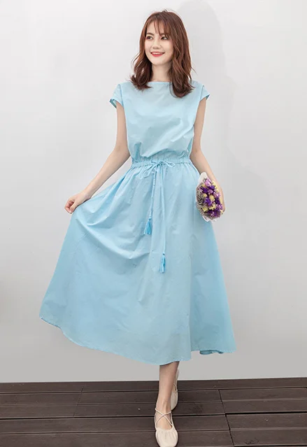 

winter new fashionable niche crossmid-length high-waist lace-up pleated knitted dress one