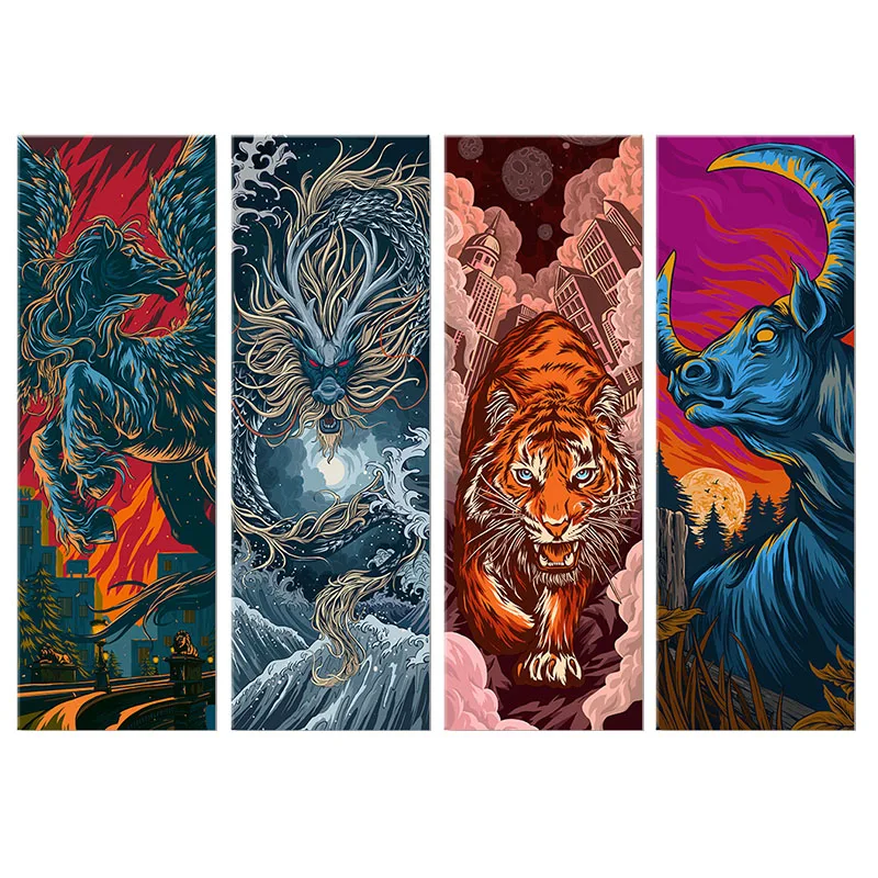 Домашний Зодиак пейзаж с животными 5D алмазная картина Набор для вышивки