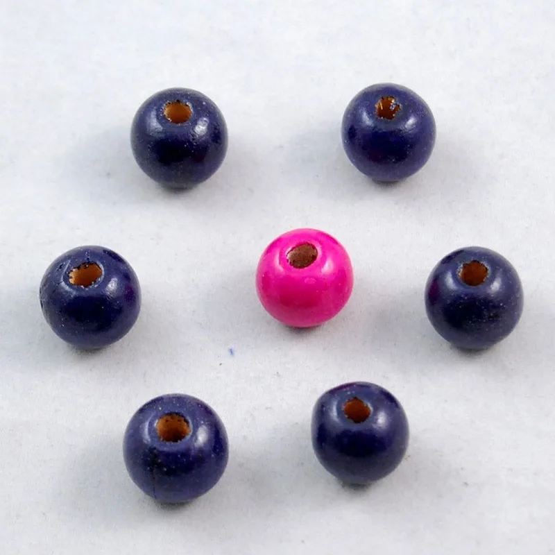 100 шт. разноцветные Круглые деревянные бусины-распорки 18 мм | Дом и сад