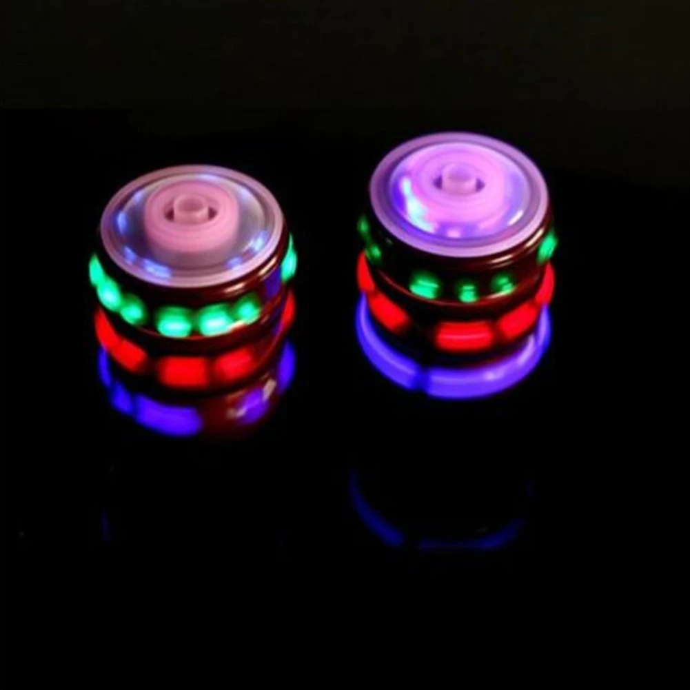 LED Flashing Spined Top Music Gyroscope Gyro Peg Toy Kids Gift Party Supplies New