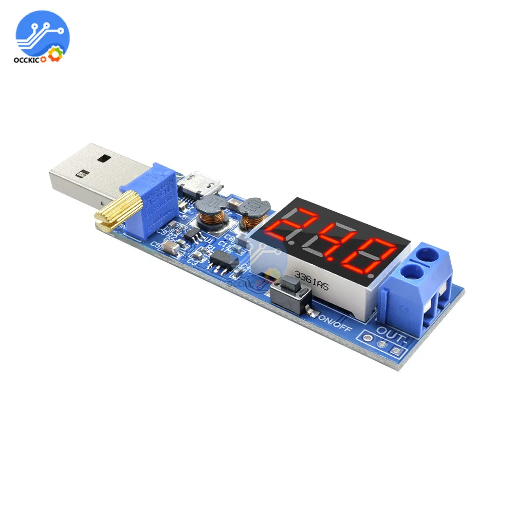 Модуль зарядного устройства USB 5V to 1 2 V 24V Регулируемый преобразователь питания