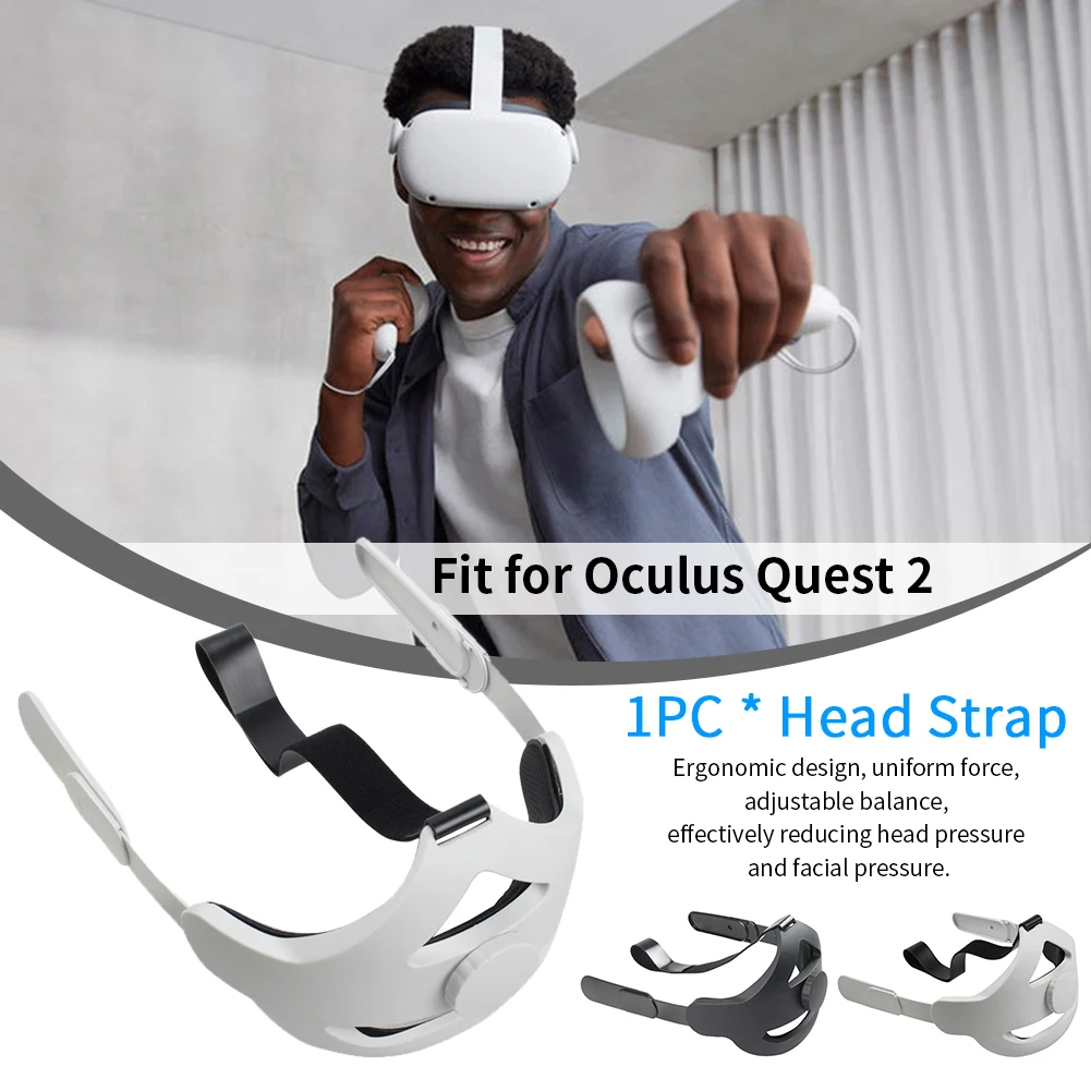 

VR Accessories Comfortable Support Gift Ergonomic Adjustable Head Straps Soft Reduce Pressure Protective Fit For Oculus Quest 2