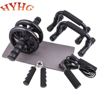 hyhg abdominal wheel with kneeling pad quiet exercise roller for training muscle arm back body building shape equipment set