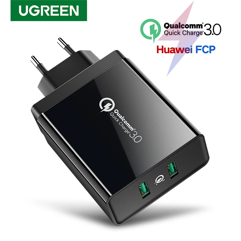 Ugreen быстрое зарядное устройство quick charge 3,0 QC 36 Вт USB зарядное устройство для iPhone QC3.0 настенное зарядное устройство для samsung s10 Xiaomi Mi 9 зарядное устройство для телефона