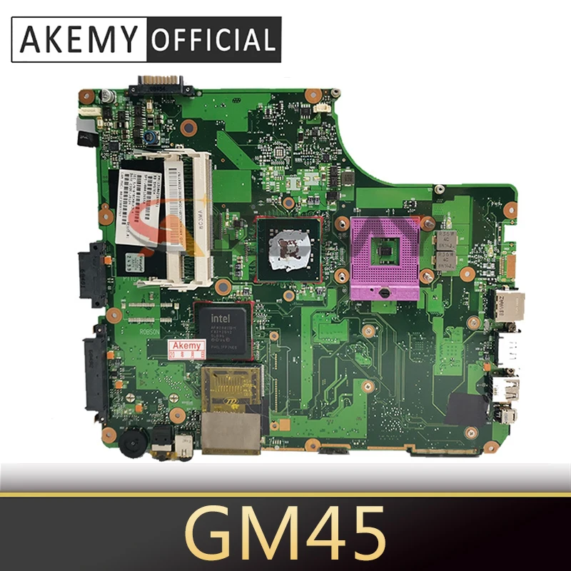 

AKEMY V000126550 V000125820 1310A2169906 Mainboard For Toshiba Satellite A300 A305 Laptop motherboard GM45 DDR2 Free cpu