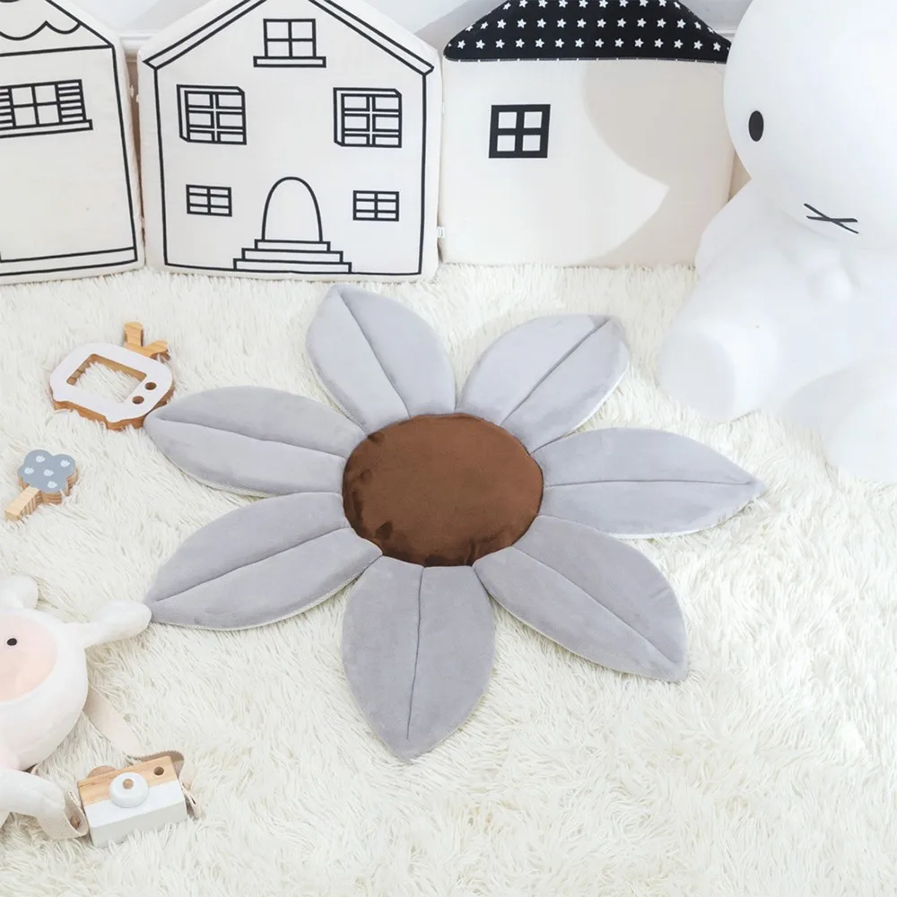 Baby Shower Blooming Flower Newborn Bathtub Foldable Lotus shape Cushion skin Bath pad portable bath tub Soft Seat Play mat - Цвет: F