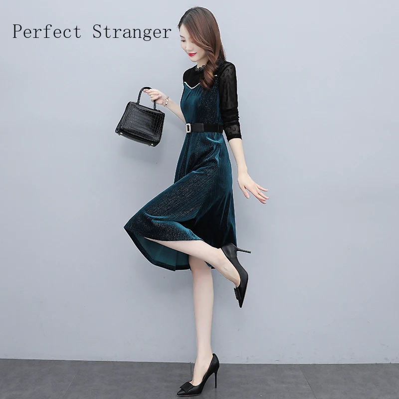 

Женское длинное платье с высокой талией, изящное кружевное платье, зима 2021