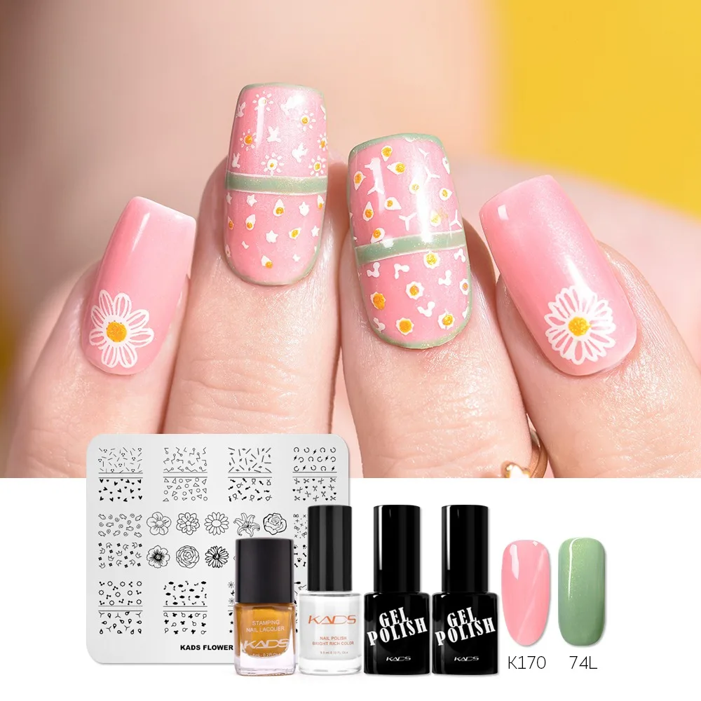 set 19 KADS Nail Art штампованные пластины природа Мода серии шаблоны для стемпинга рисунки для маникюра Лак для стемпинга трафарет для штамповки - Цвет: set 19