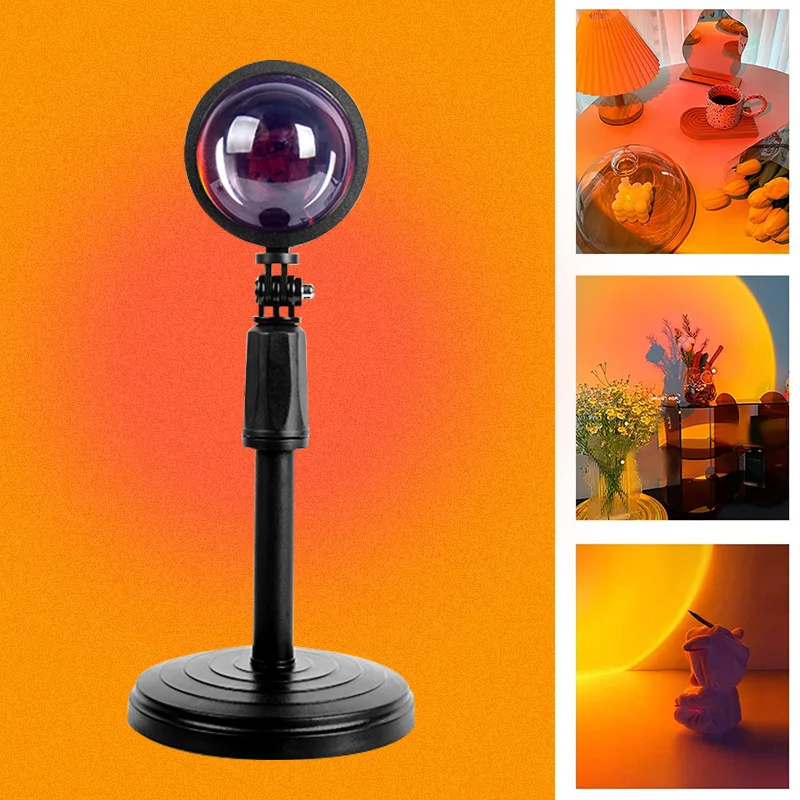 

Светодиодная лампа-проектор с закатом, ночник для прямой трансляции, декоративная Радужная лампа для спальни