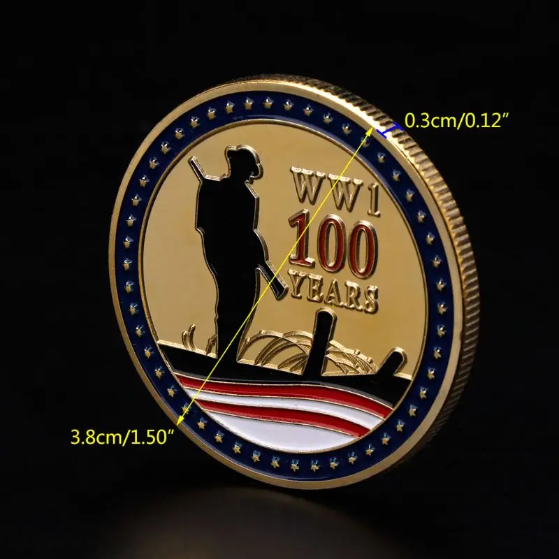 Памятная монета Первая мировая война день армикса 1918 2018 100 лет юлейный сувенир