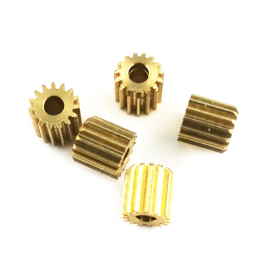 

151.5A 152A 0.3M Pinion OD 5.1mm 15 Tooth Copper Hole 1.5mm 2mm Tightly Matched Mechanical Small Modulus Metal Gear 5PCS/LOT