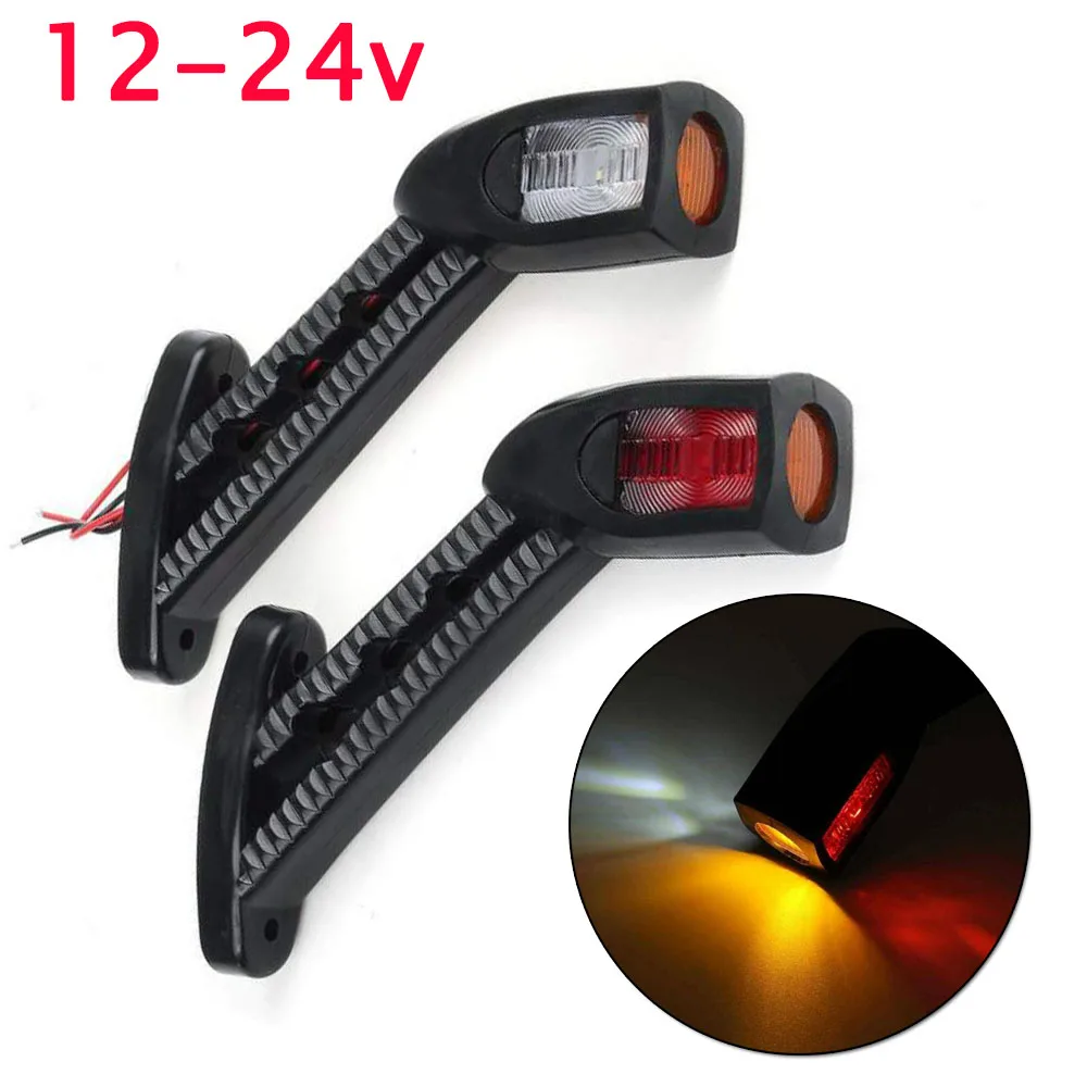 

Lamp Lights Red White Amber Side Marker Truck 10.1cmx3.45cm 2pcs 6000k