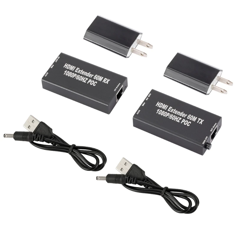Ethernet-конвертер адаптер-удлинитель 60 м HDMI-совместимый удлинитель кабеля