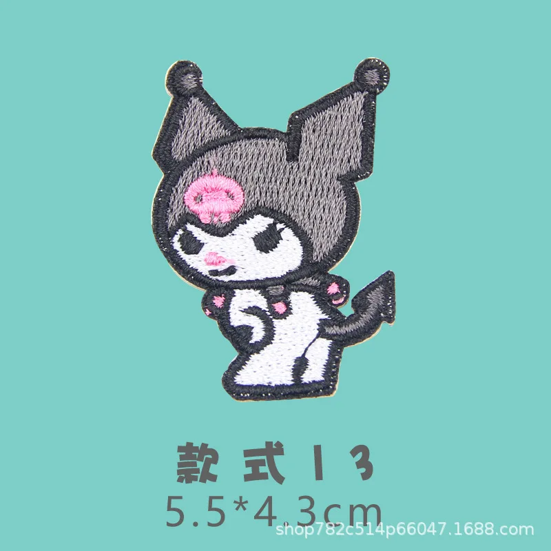 Мультяшные Sanrios Cinnamoroll Kuromi ткань паста Одежда Украшение утюгом патчи Вышивка