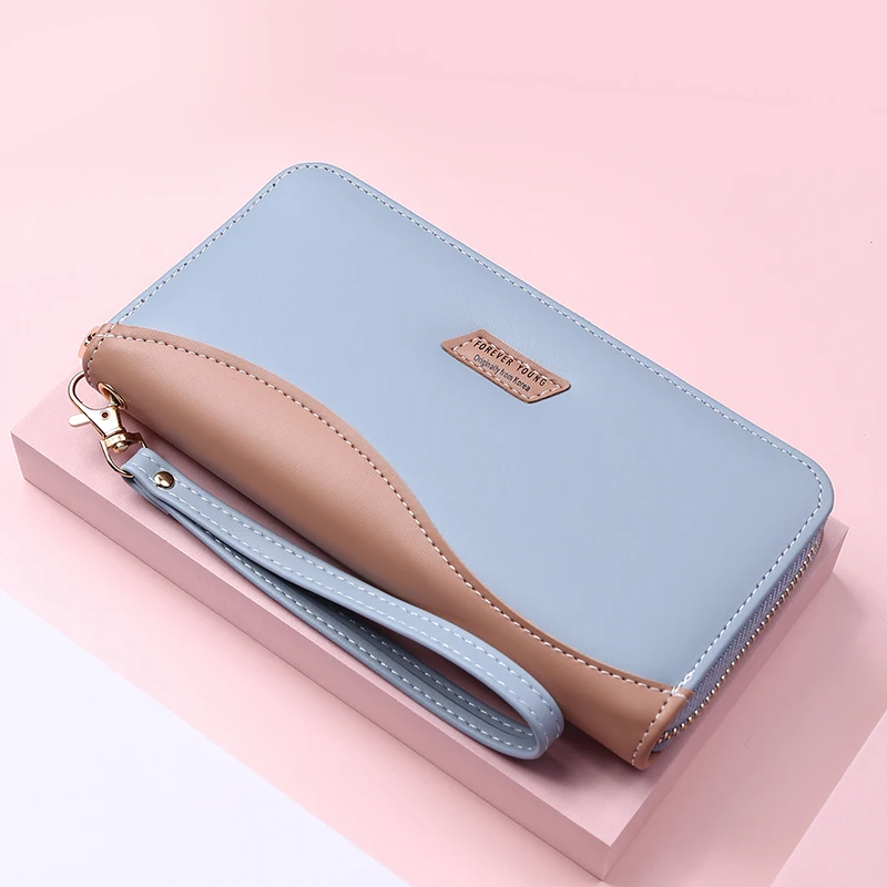 

2021 New Women Long zipper wallet Fashion Money Bag Ladies Leather Clutch Purse Coin Purse Female Card Holder