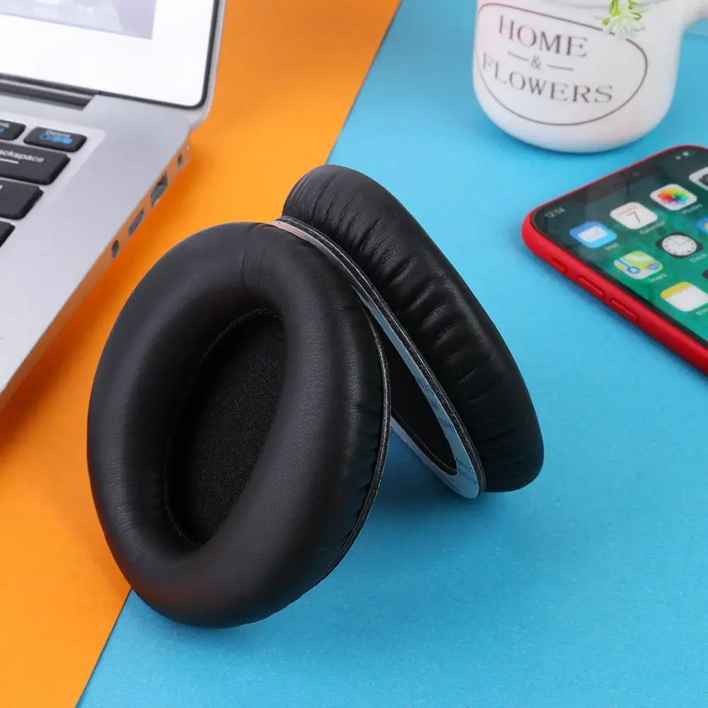 Черная искусственная кожа и пена с эффектом памяти 1 пара запасных амбушюров для