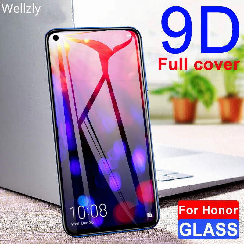 Защитное стекло 9D для Huawei Honor 10 20 Lite V10 V20 10i 20i полное покрытие протектор экрана 9X 8X