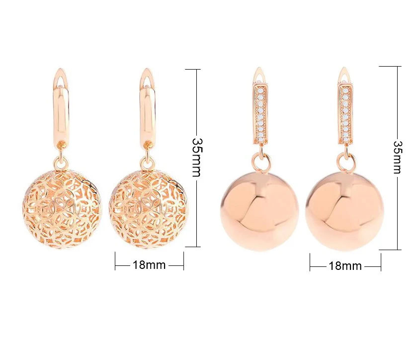 Модные серьги геометрические полые круглые золотые 585 висячие Женские