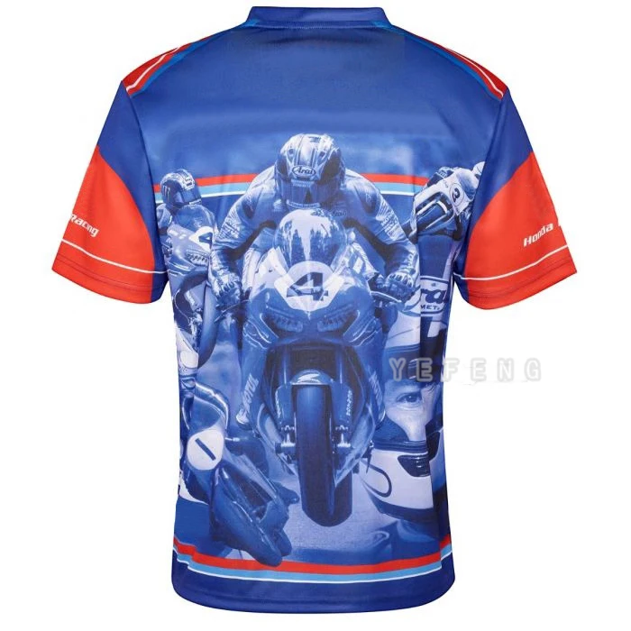 

Moto gp Motocross Motorcycle Moto Racing GP MX off-road Bike T-Shirt for Honda Team Race Blue Jersey