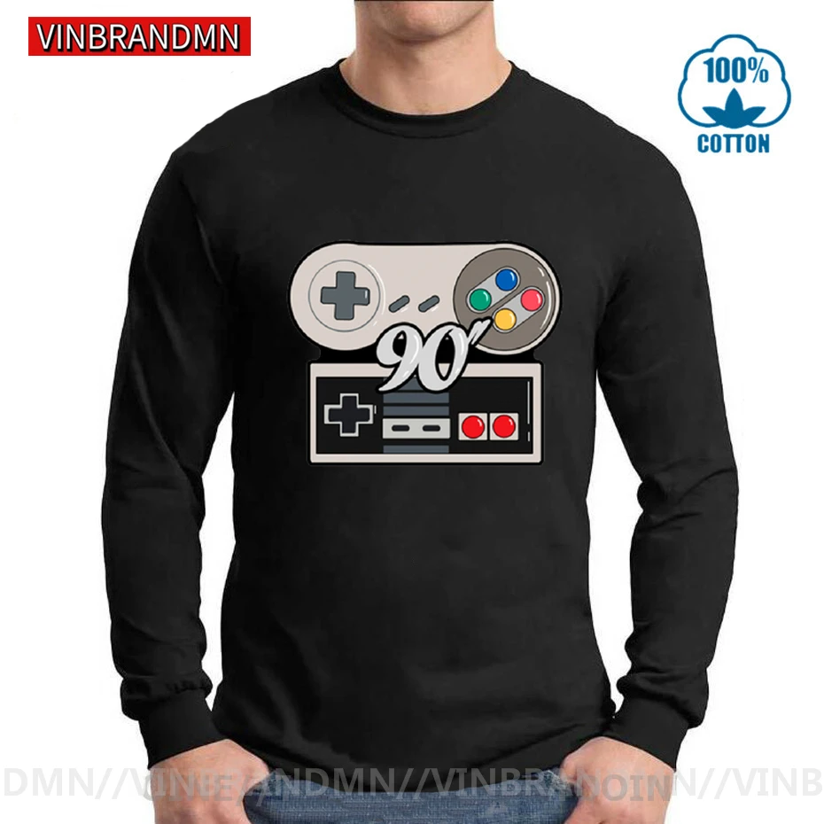 

Для геймера футболка игровая 80s 90 PS4 футболка видео игры Футболка Geek дизайн игры Xbox Play station футболка с длинными рукавами и принтом Для мужчин ...
