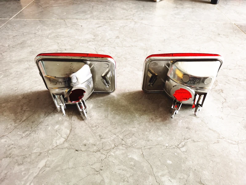 1 пара черно белых светодиодных фонарей переднего крыла указателей поворота