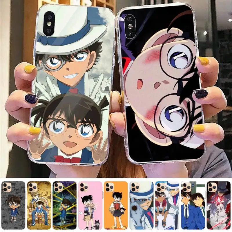 

Anime Detective Conan Phone Case for iPhone 11 12 13 mini pro XS MAX 8 7 6 6S Plus X 5S SE 2020 XR case