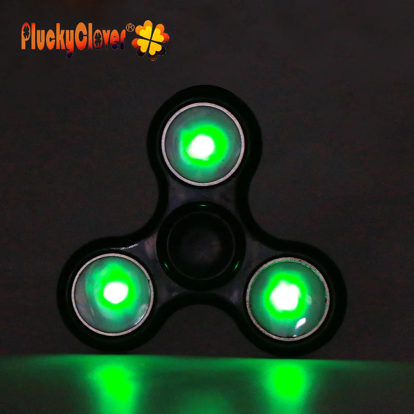 1 шт. Черный ABS Tri-spinner керамический центральный подшипник светодиодный Спиннер светящаяся игрушка-Лидер продаж, спинер, антистресс, EDC Figet Spiner