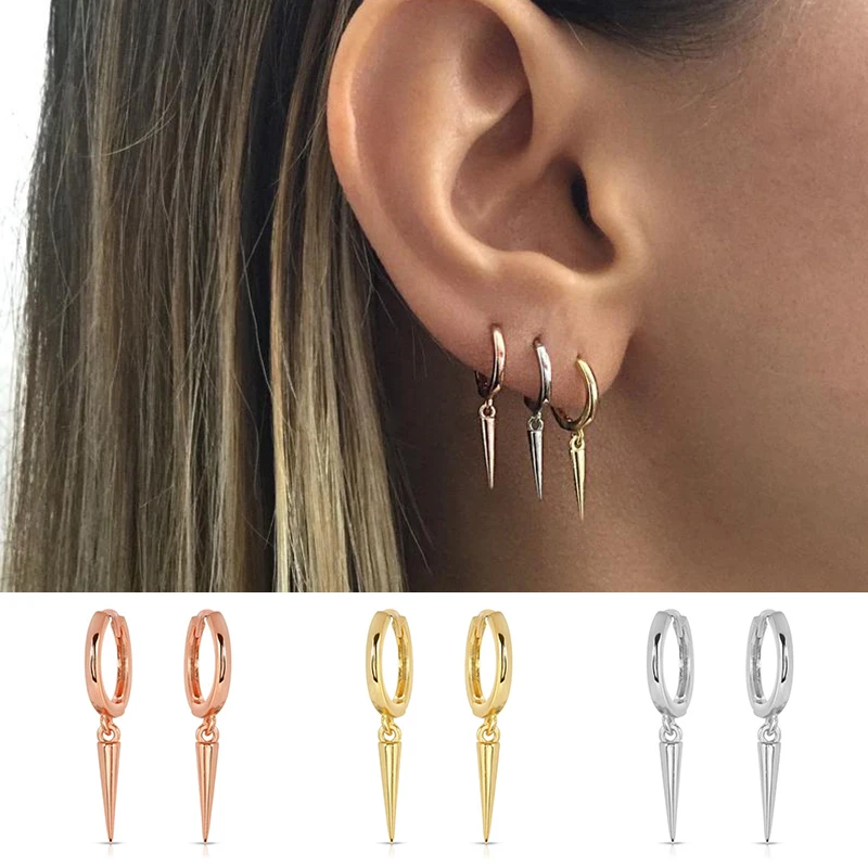 

VINY Silver 925 Jewelry Earrings For Women Tassel Triangle Drop Earring Gold/Silver Jewelry 2021 Trend Brinco Prata Gift СеѬги
