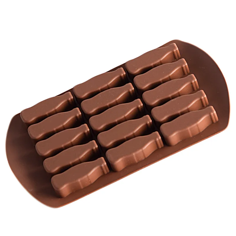

100 pcs 15 Coke Bottles Silicone Cake Baking Chocolate Mould Ice Lattice Mould Block Candy Pudding Ice Mould DIY