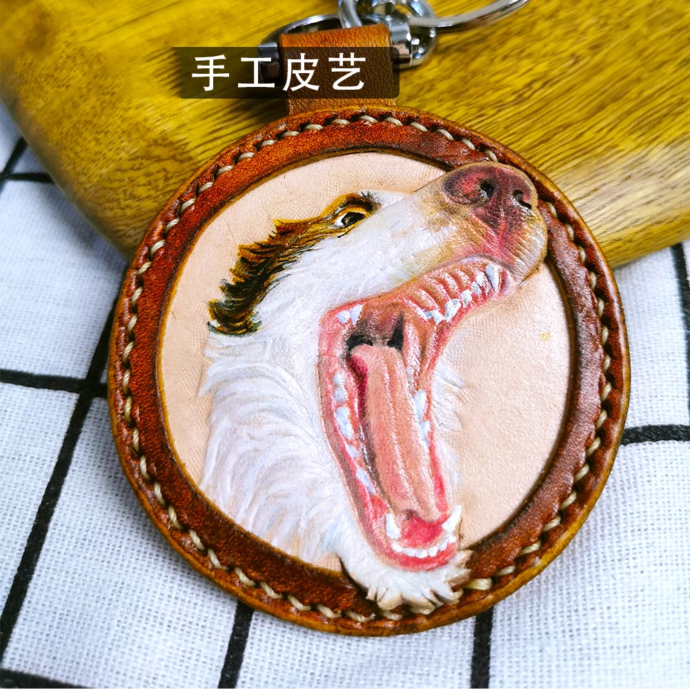 

Hand-carved Painting Dog Cat Pet Tag Souvenir Gift, Pet Id Tag Personalized Name Phone ,send Photo To Customize