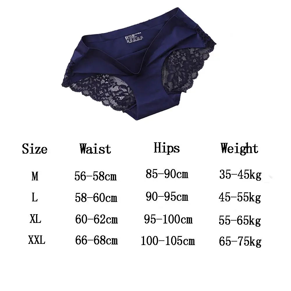 

Women's Panties Lace Underwear Seamless Panties Low Waist Satin Underpants