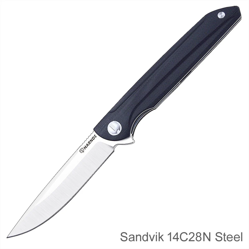 Нож HARNDS CK9171 убийца карманный Клинок для выживания Sandvik 14C28N Сталь G10 ручка работы