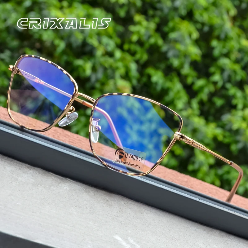 

2022 Cat Eye Anti Blue Light Glasses Women Fashion Metal Reading Eyeglass Frame Ladies Anti-glare Computer Eyewear Female UV400