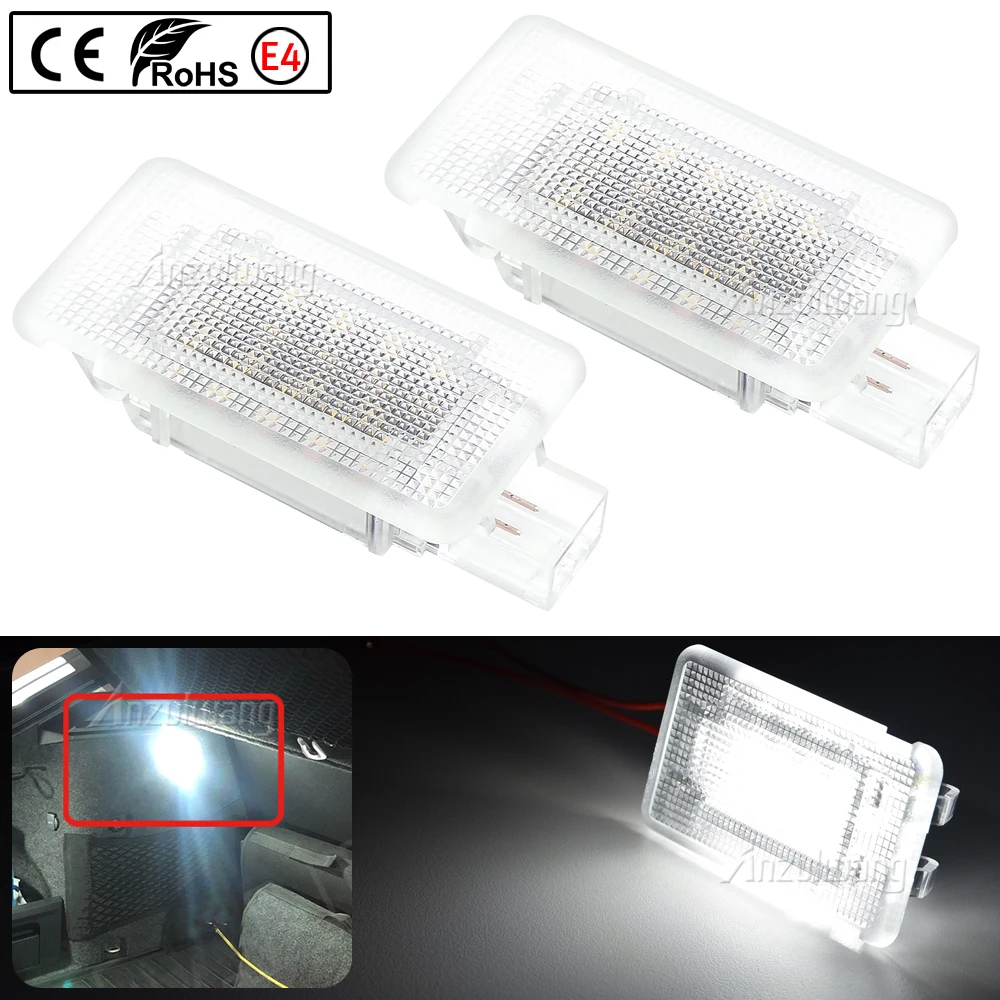 2x Canbus Led Luggage Compartment Trunk Boot Light Courtesy Footwell Interior Lamp For Volvo C30 S60 S60L C70 V70 S80 XC70 XC90
